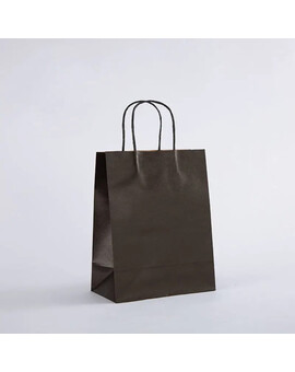 Бумажный пакет с ручкой чёрный, изображение 1