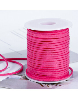 Шнур замшевый 3 мм фуксия 1 метр, изображение 1