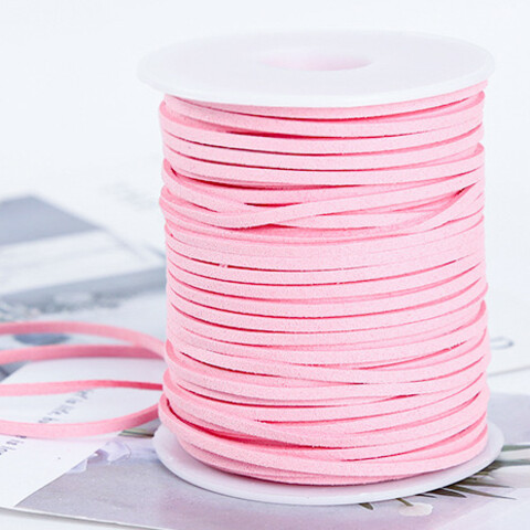 Шнур замшевый 3 мм светный розовый 1 метр