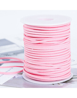 Шнур замшевый 3 мм светный розовый 1 метр, изображение 1