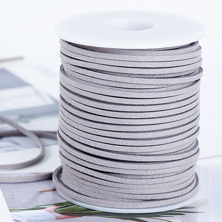 Шнур замшевый 3 мм серый 1 метр