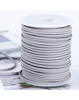 Шнур замшевый 3 мм серый 1 метр, изображение 1