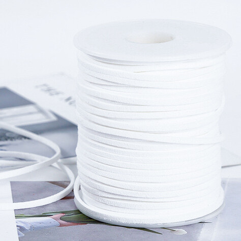 Шнур замшевый 3 мм белый 1 метр