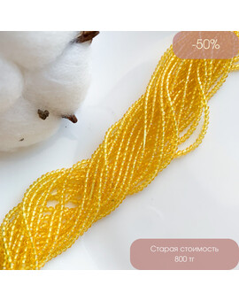 Бусины гранёные стекло 2 мм жёлтый, изображение 1