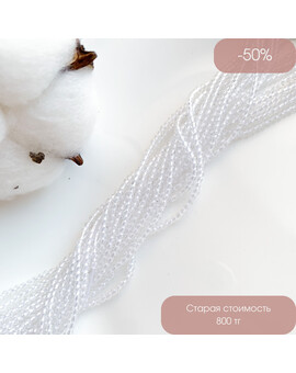 Бусины гранёные стекло 2 мм прозрачный, изображение 1