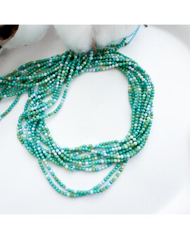 Бусины стекло 2 мм бирюзовый микс, изображение 1