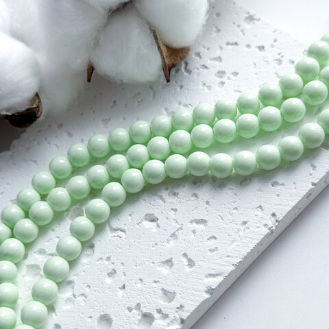 Бусины 8 мм стекло зеленый