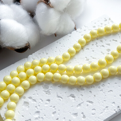 Бусины 8 мм стекло желтый