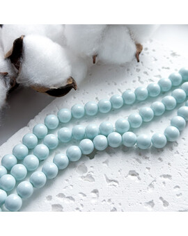 Бусины 8 мм стекло голубой, изображение 1