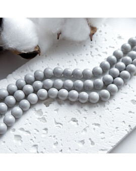 Бусины 8 мм стекло серый, изображение 1