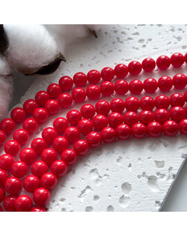 Бусины 8 мм стекло красный, изображение 1