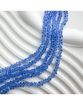 Хрусталь рубка треугольная 6 мм прозрачный синий, изображение 1