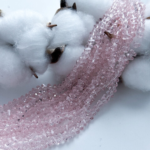 Хрусталь рубка треугольная 6 мм прозрачный розовый