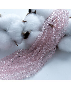 Хрусталь рубка треугольная 6 мм прозрачный розовый, изображение 1