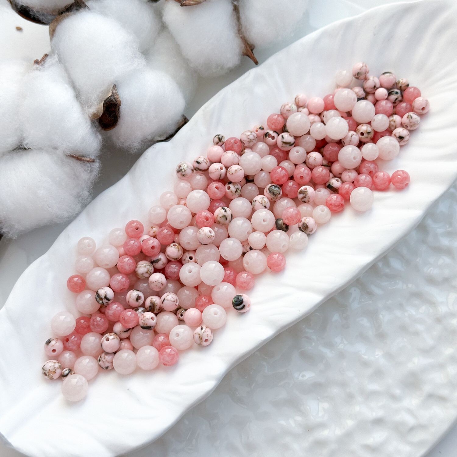 Натуральные камни MIX-4 4,6,8 мм 50 шт.