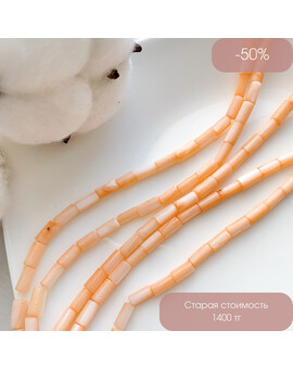 Перламутр натуральный тонированный 4х8 мм оранжевый, изображение 1