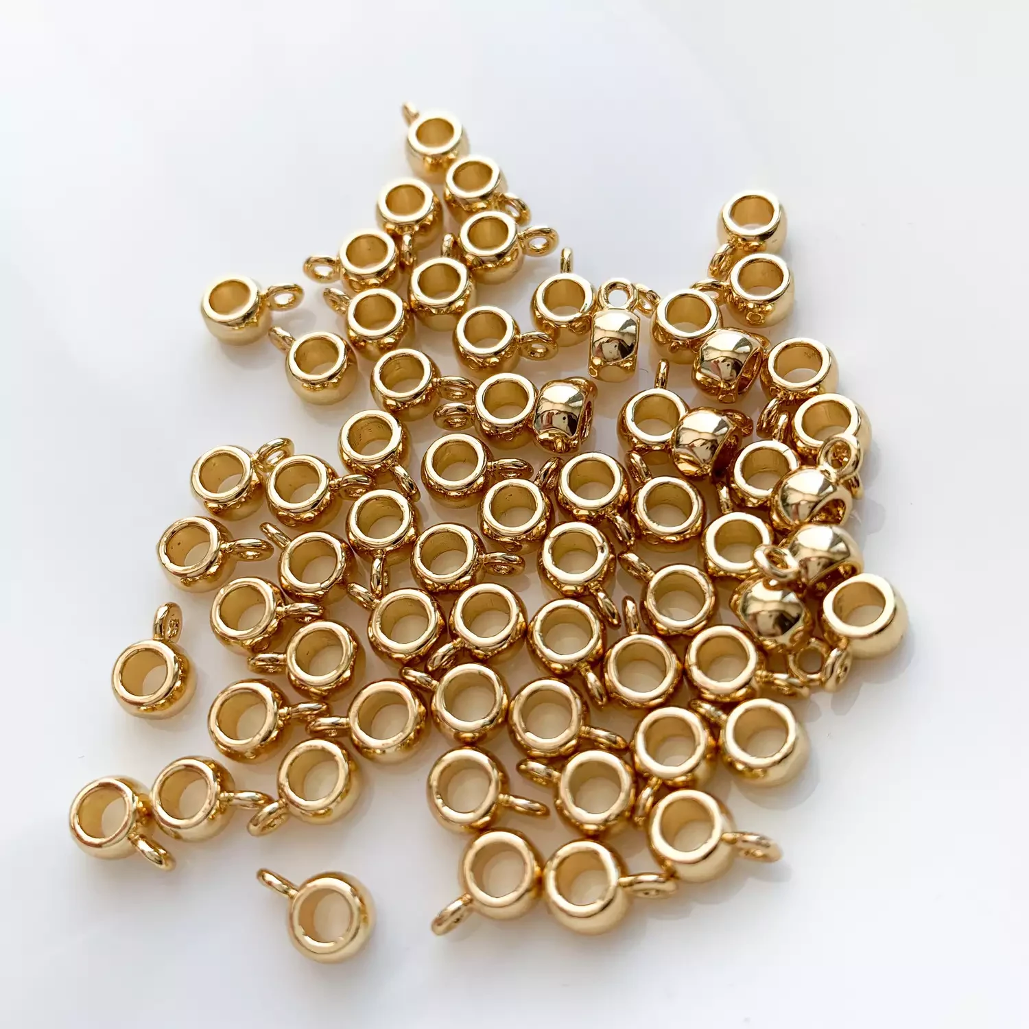 Бейл с петлёй позолота 14К 6х8 мм