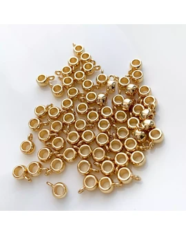 Бейл с петлёй позолота 14К 6х8 мм, изображение 1