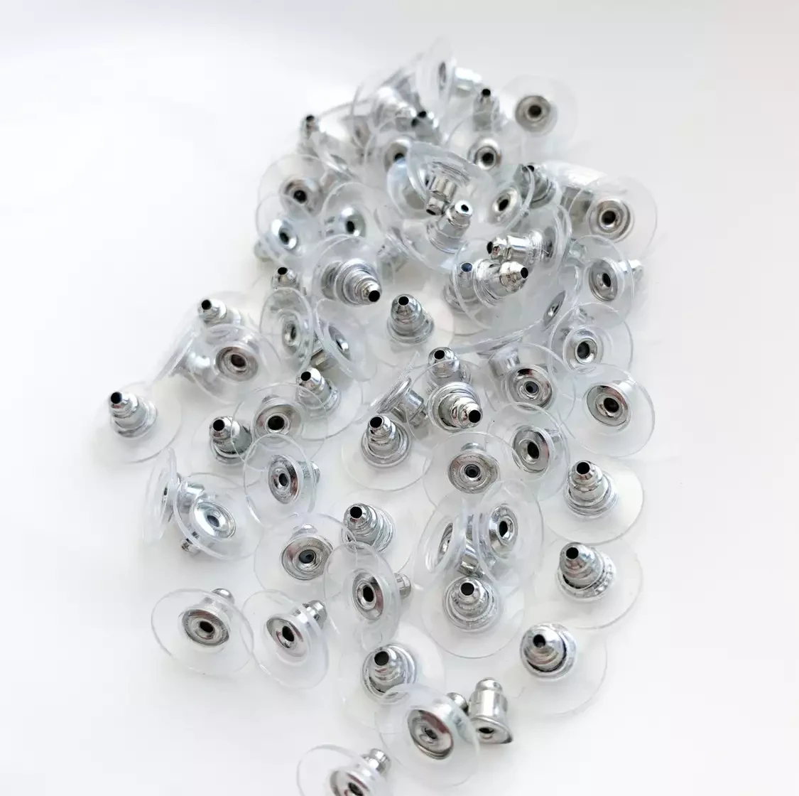 Заглушки на серьги с пластиковой вставкой (пара)