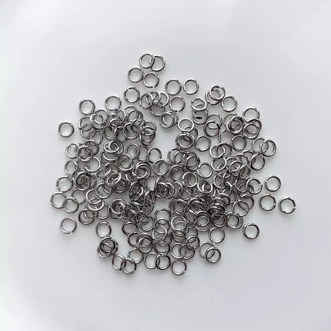 Соединительные кольца родий (20 шт.)