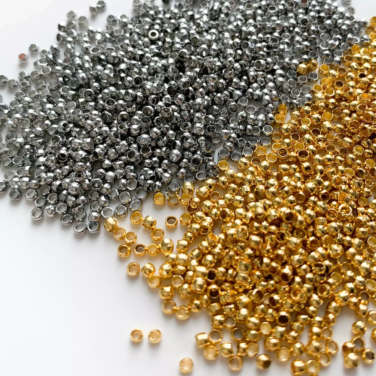 Кримпы 2 мм (зажимные бусины) (20 шт.)