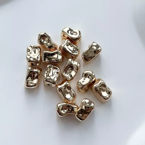 Разделительные бусины 15х10х9 мм позолота 14К (1 шт.)