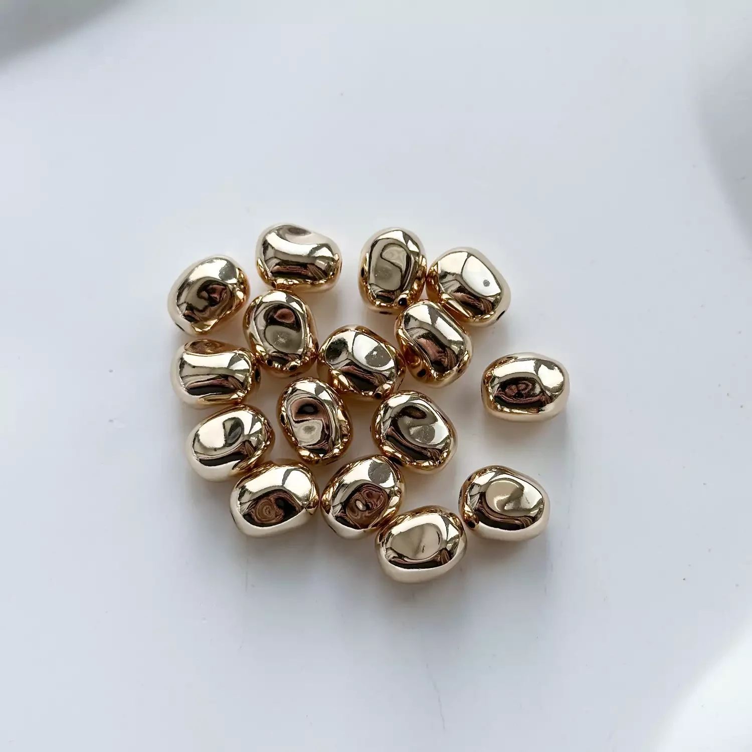 Разделительные бусины 12х10х9 мм позолота 14К (1 шт.)