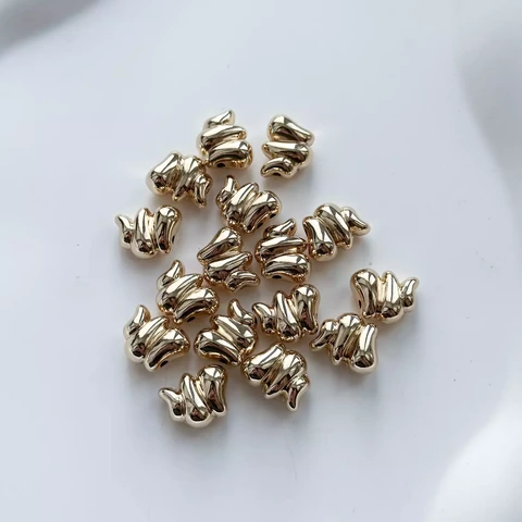 Разделительные бусины 14х11х8 мм позолота 14К (1 шт.)