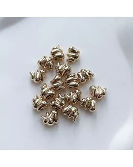 Разделительные бусины 14х11х8 мм позолота 14К (1 шт.), изображение 1