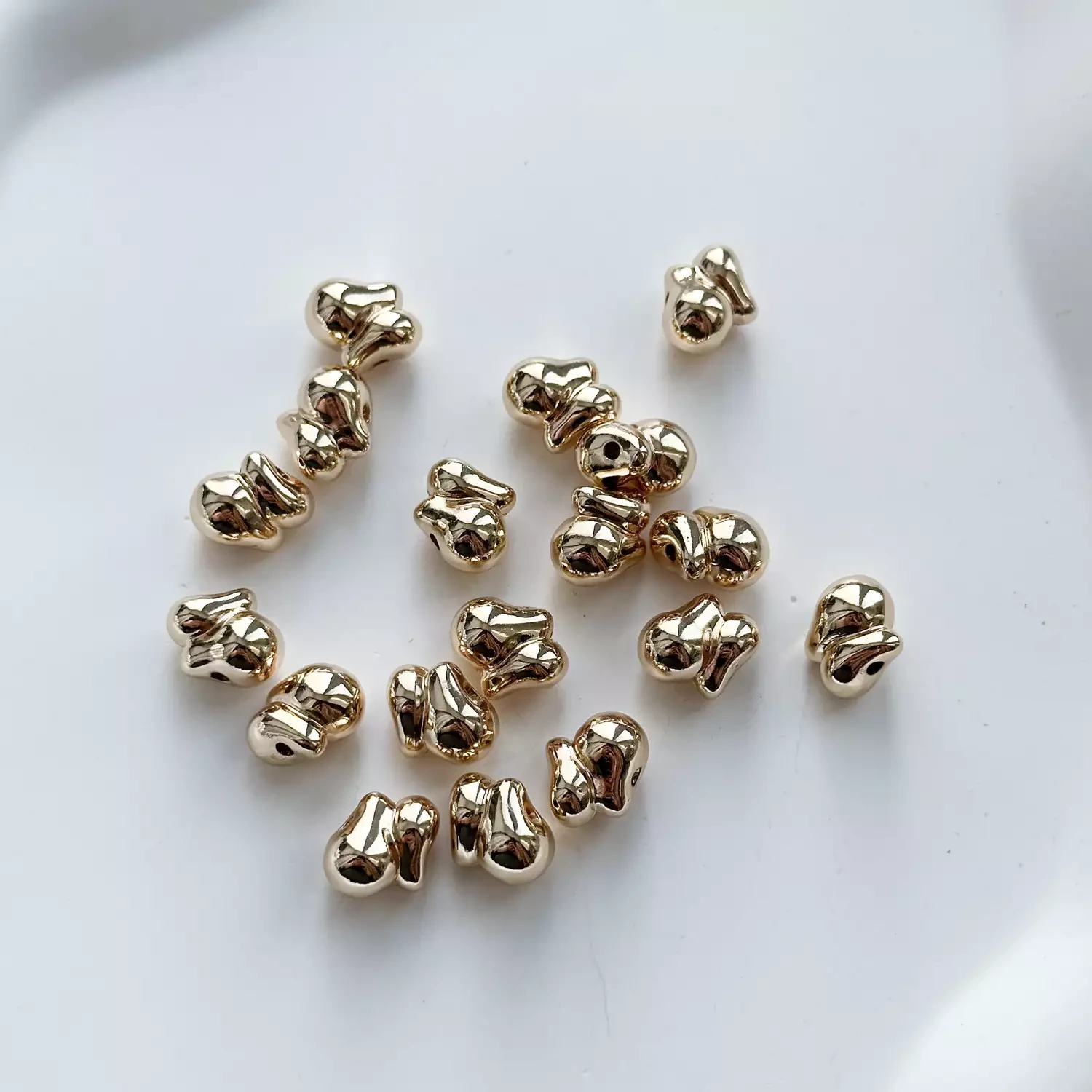 Разделительные бусины 12х10х8 мм позолота 14К (1 шт.)