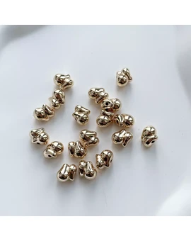 Разделительные бусины 12х10х8 мм позолота 14К (1 шт.), изображение 1