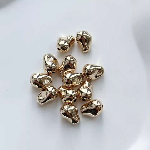 Разделительные бусины 15х11х9 мм позолота 14К (1 шт.)