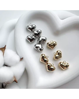 Подвеска Сердце объемное 16х18х7,5 мм, изображение 1