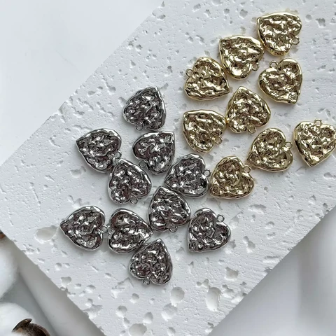 Подвеска Сердце фактурное 18х16 мм