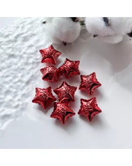 Подвеска Шар Звезда 25х16 мм акрил красный, изображение 1