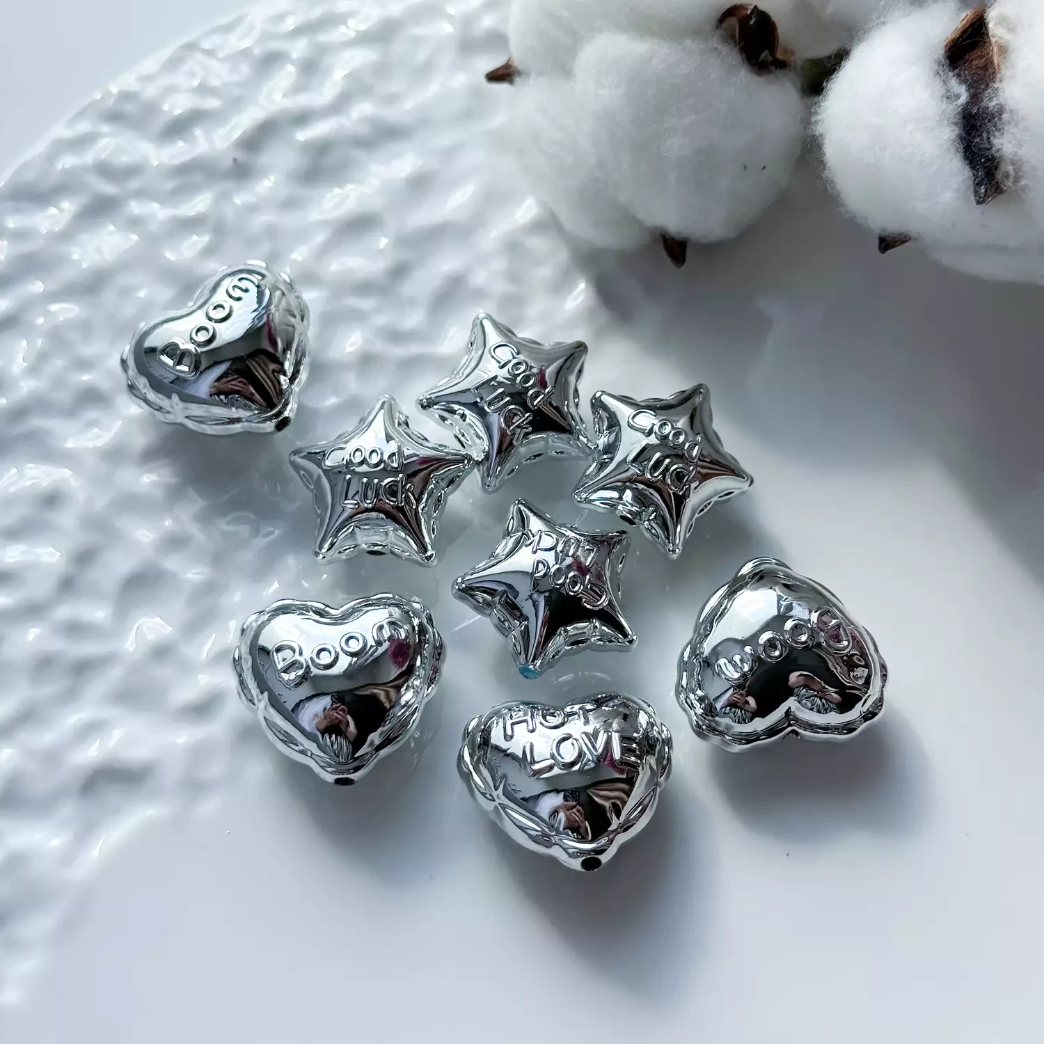 Подвеска Шар акрил серебро