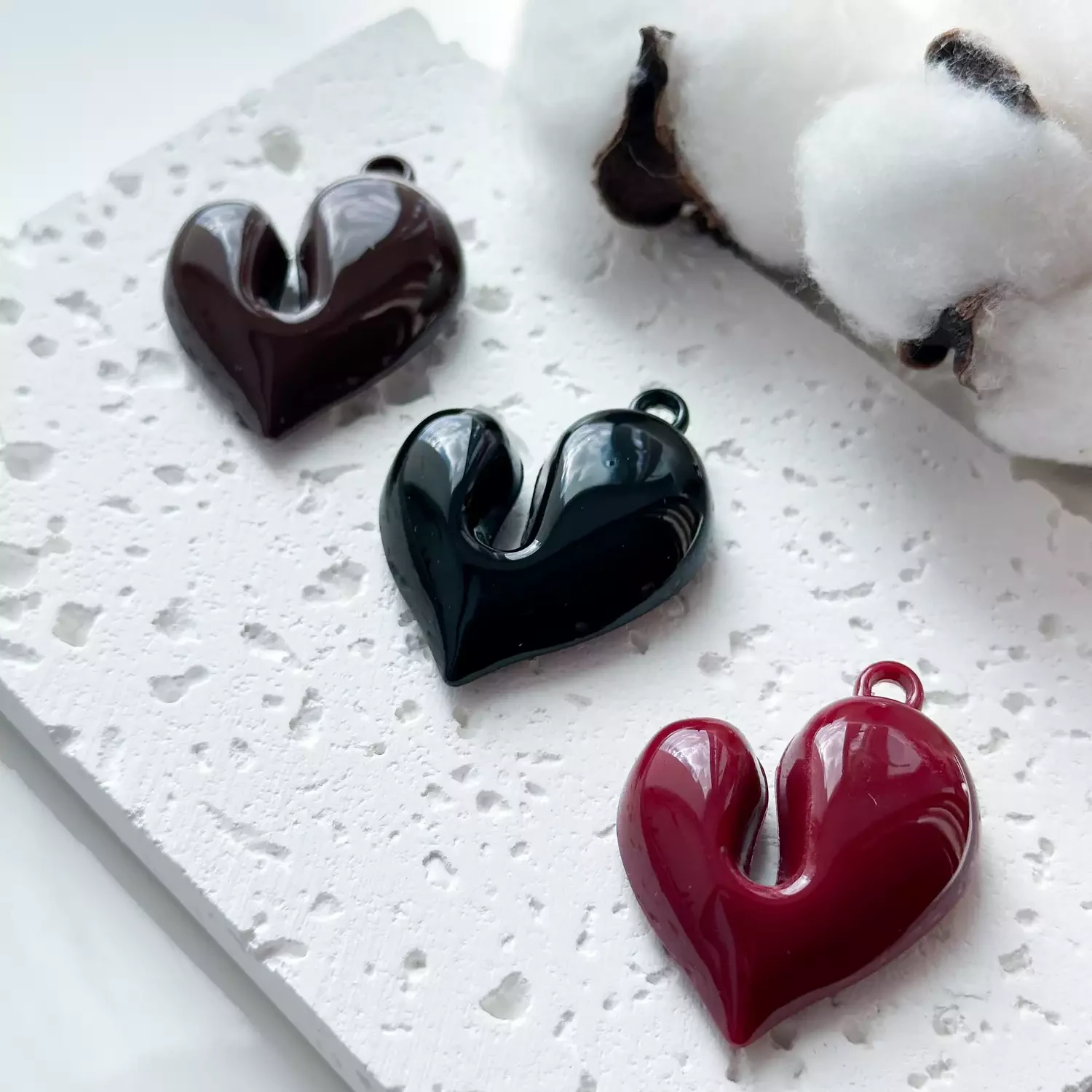 Подвеска Сердце 35х40 мм акрил