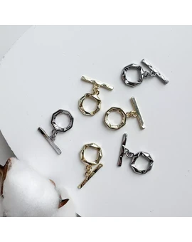 Замок-тогл Круглый фактурный 13,5х19,5 мм, изображение 1