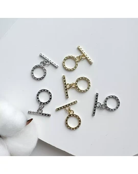 Замок-тогл Круглый рельефный 13,5х20 мм, изображение 1