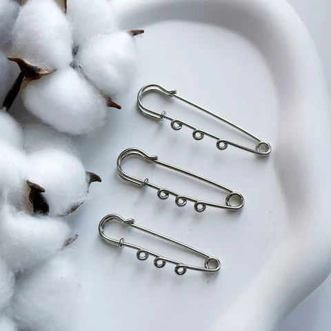 Булавка 3 петли серебро