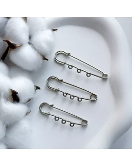 Булавка 3 петли серебро, изображение 1