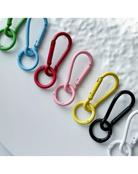 Замок-карабин двойной с кольцом 63х24 мм, изображение 1