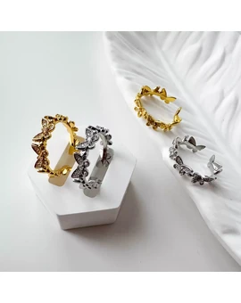 Кольцо Бабочки с кристаллами, изображение 1