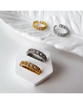 Кольцо Цепь с кристаллами, изображение 1