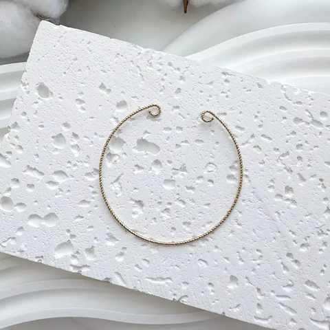 Браслет рифленый 6 см позолота 14К