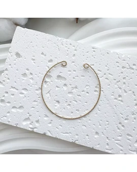 Браслет рифленый 6 см позолота 14К, изображение 1