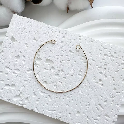 Браслет гладкий 6 см позолота 14К