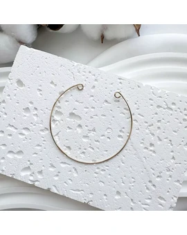 Браслет гладкий 6 см позолота 14К, изображение 1