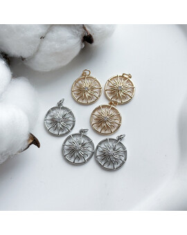 Подвеска Солнце круглая 18 мм, изображение 1