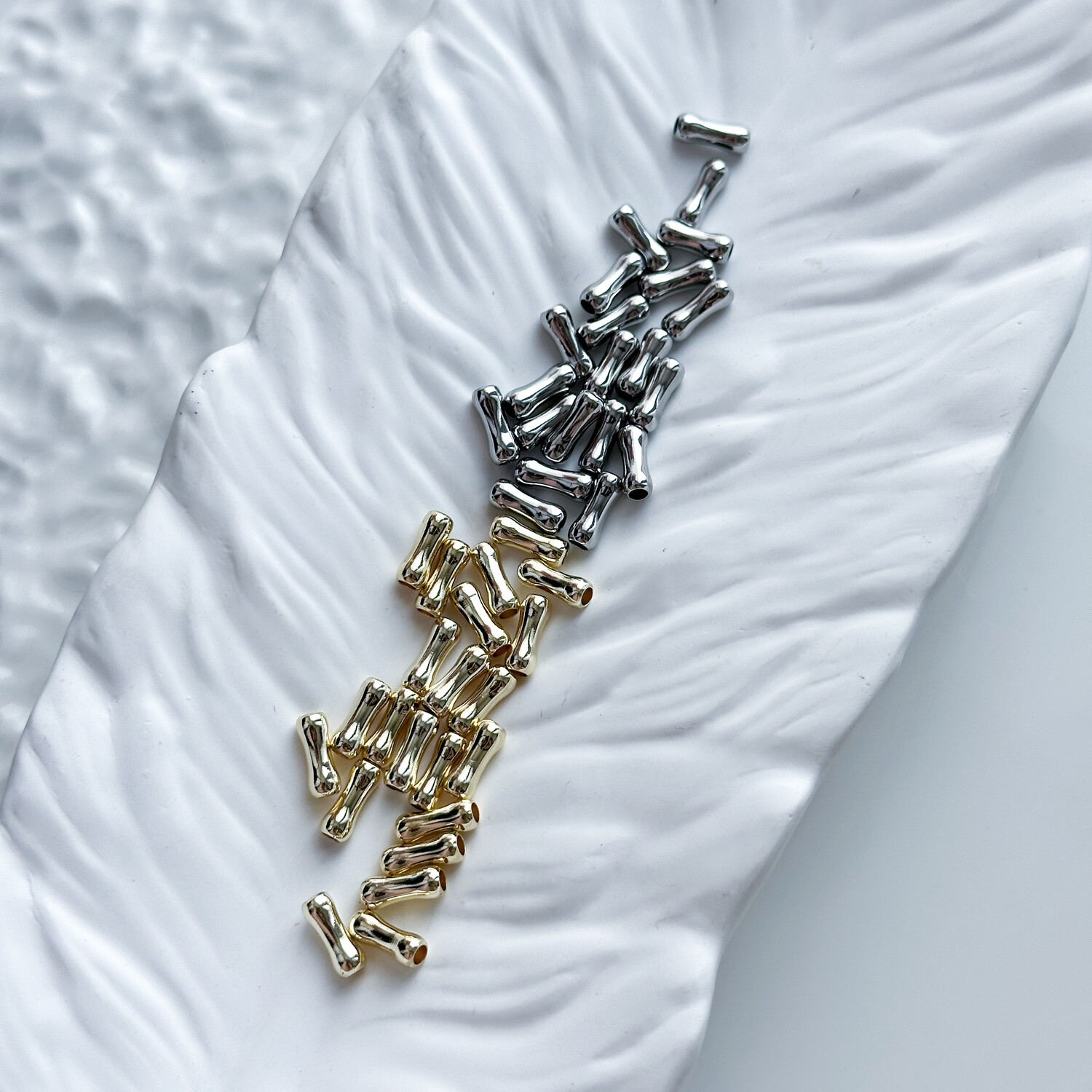 Разделительные бусины Трубочка 3,5х9 мм (5 шт.)